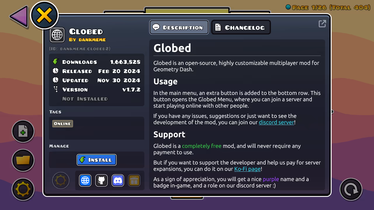 Globed Page